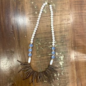 🌾 SALE! Artisan Chinoiserie Statement Necklace